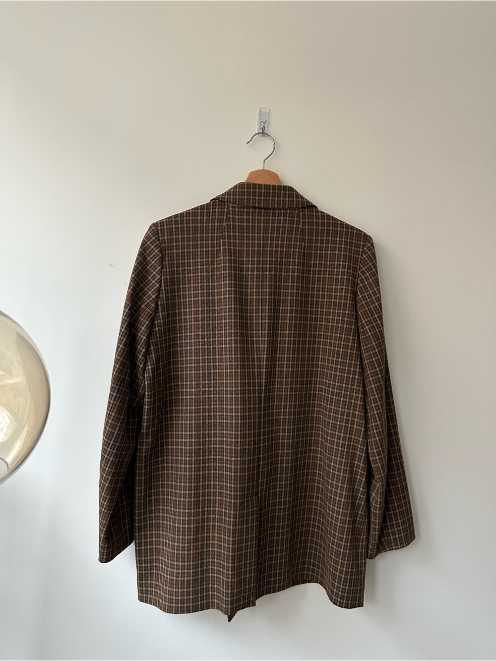 Madewell Brown Plaid Double-Breasted Blazer - Picture 4 of 4